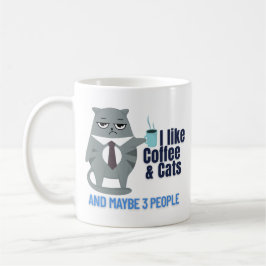 Caneca De Café Café Engraçado e Cota Pessoas