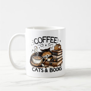 Caneca De Café Café Engraçado Livros Sobre Presentes Mulheres Ide