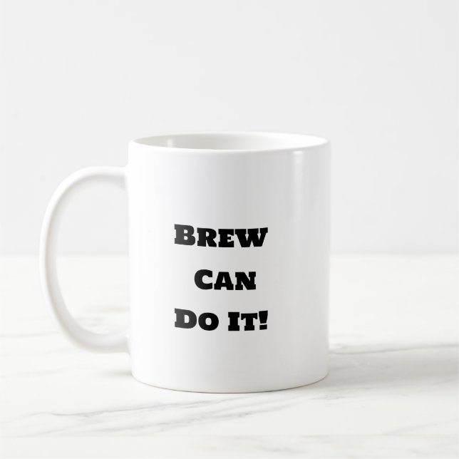 Caneca De Café Café Engraçado Mug - Motivação Breve (Esquerda)