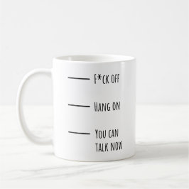 Caneca De Café Café Engraçado Níveis De Mug Para Escritório - Não
