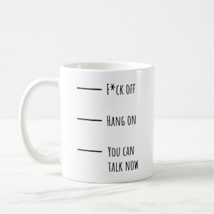 Caneca De Café Café Engraçado Níveis De Mug Para Escritório - Não