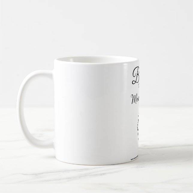 Caneca De Café Café feito com amor adicionar texto site social (Esquerda)