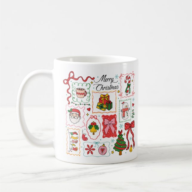 Caneca De Café Café Feliz de Natal | Férias Festivas (Esquerda)