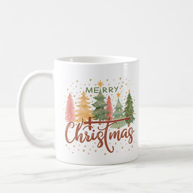 Caneca De Café Café Feliz de Natal | Férias Festivas (Esquerda)