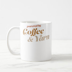 Caneca De Café Café Feminino E Fio De Lã Engraçado Tecido De Tric