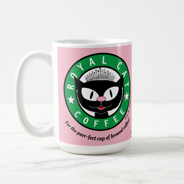Caneca De Café Café Gato Real Princesa Desenho Gato (Esquerda)