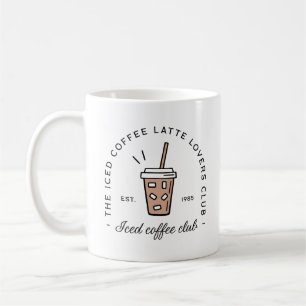 Caneca De Café Café gelado amantes de latão, clube de amantes est