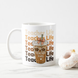 Caneca De Café Café Gelado Combustível para Professores Vida de P