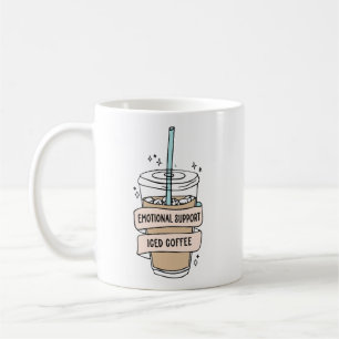 Caneca De Café café gelado de apoio emocional