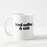 café gelado e gatos