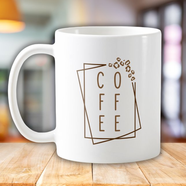 Caneca De Café Café Geométrico com Impressão de Guepardo Marrom M (Criador carregado)