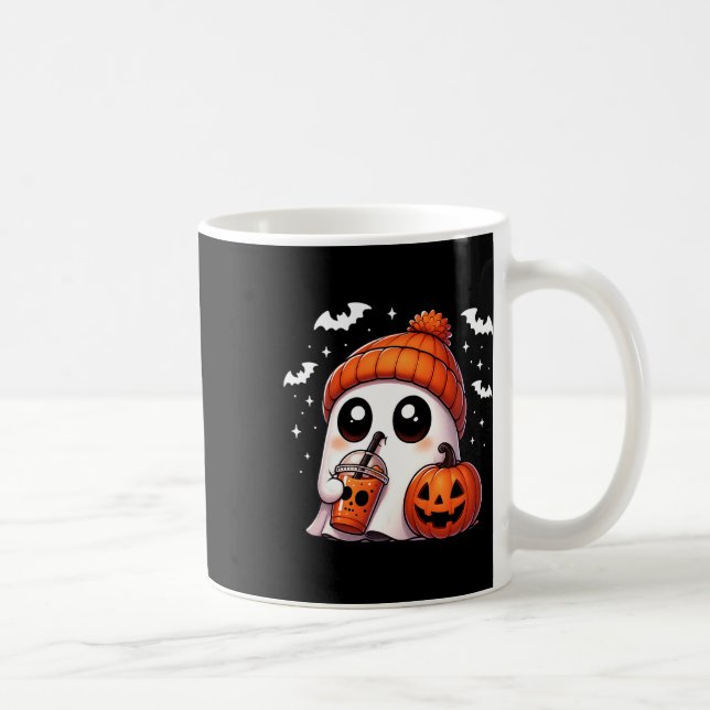 Caneca De Café Café Ghost Cujo Café Lover Halloween Ghost Pumpkin (Direita)