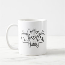 Café Hubby Love Monograma Mug