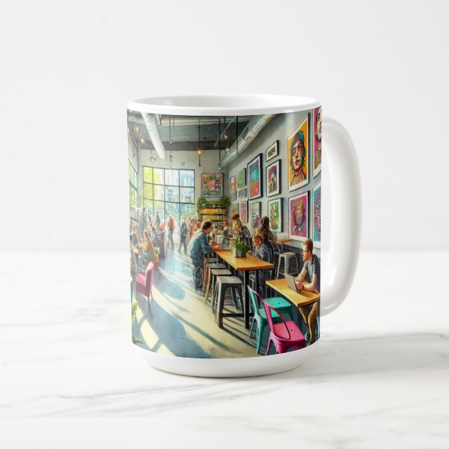 Caneca De Café Café Independente em Portland Oregon (Frente Esquerda)