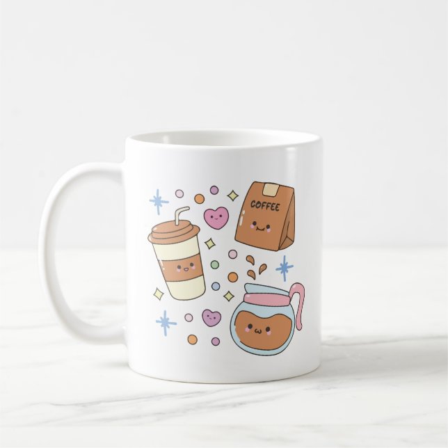Caneca De Café café Kawaii (Esquerda)