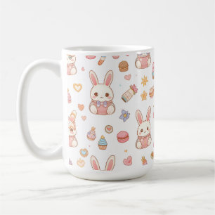 Caneca De Café Café Kawaii Bunny Páscoa Lindos Chibi Coelhinhos