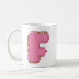 Caneca De Café Café Letra F: Inicial Monograma