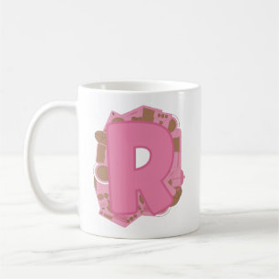 Caneca De Café Café Letra R: Monograma Inicial