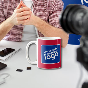 Caneca De Café Café Logo Cartões Esportivos Vermelho Branco Azul