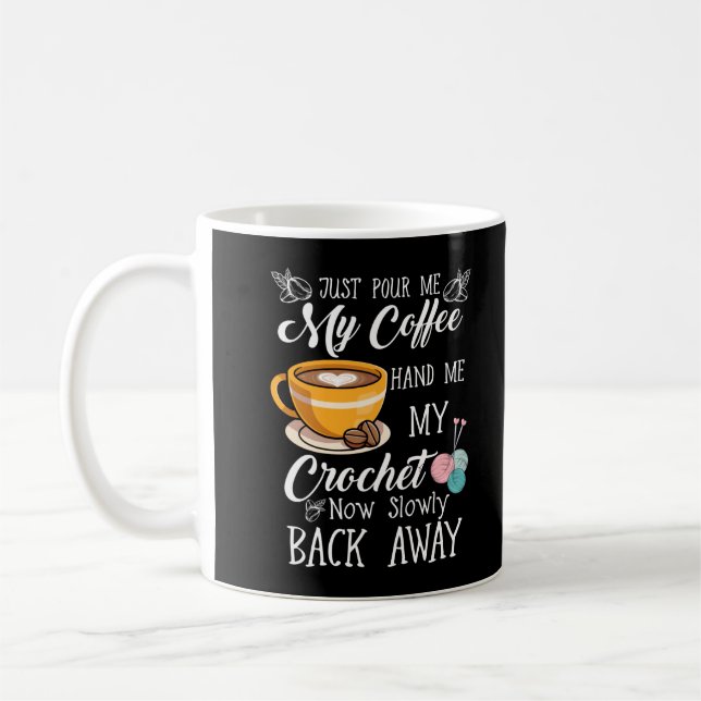 Caneca De Café Café Lover Crochet Lady Crocheting Yarn Humor (Esquerda)