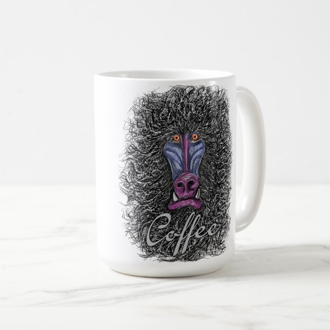 Caneca De Café Café Mandrill (Frente Esquerda)