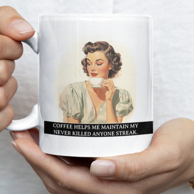 Caneca De Café Café Me Ajuda A Retrair 50 Engraçada (Criador carregado)