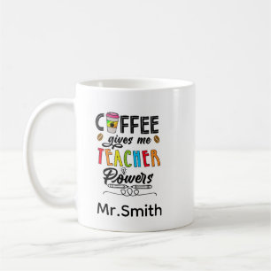 Caneca De Café Café Me Dá Poderes De Professora