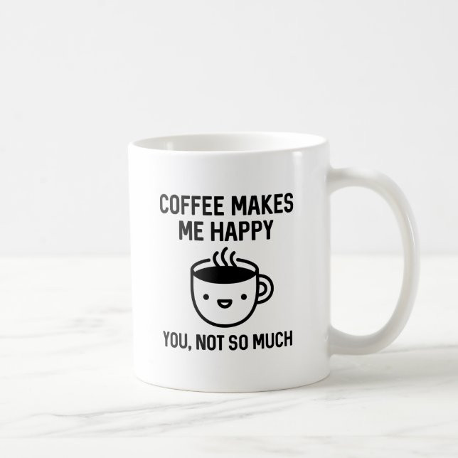 Caneca De Café Café me deixa feliz (Direita)