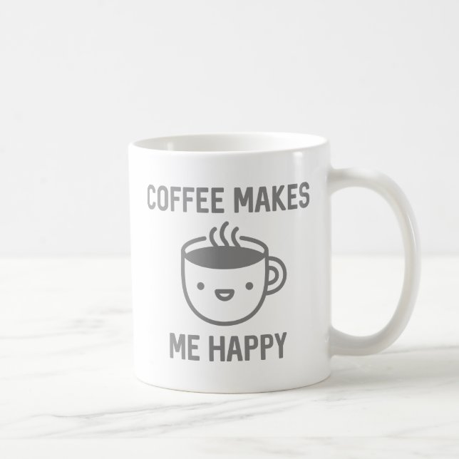 Caneca De Café Café me deixa feliz (Direita)