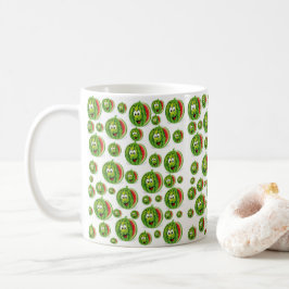Caneca De Café Café melancia impressão verde mugem vermelha