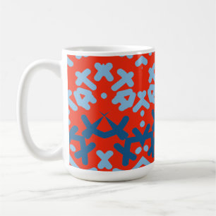 Caneca De Café Café moderno clássico colorido design de padrão mo