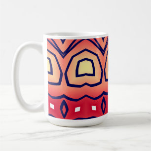 Caneca De Café Café moderno colorido clássico design de padrão te