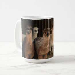 Caneca De Café Café Mug - Alpacas na neve