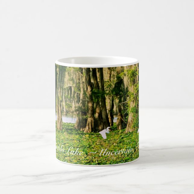 Caneca De Café Café Mug - Caddo Lake Cypress & Bird-001 (Centro)