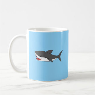 Caneca De Café Café Mug com design de tubarão fofo
