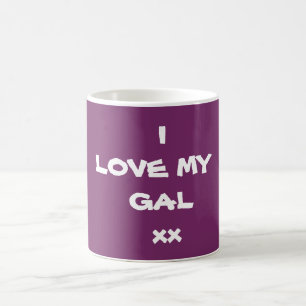 Caneca De Café Café Mug com I AMOR MY GAL xx por RjFxx