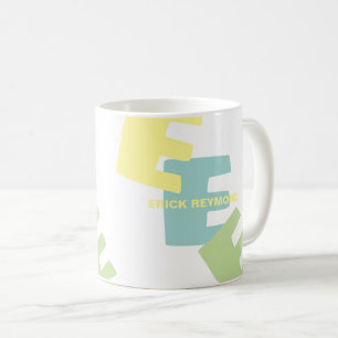Caneca De Café Café Mug com Nome e Iniciais Superdimensionados