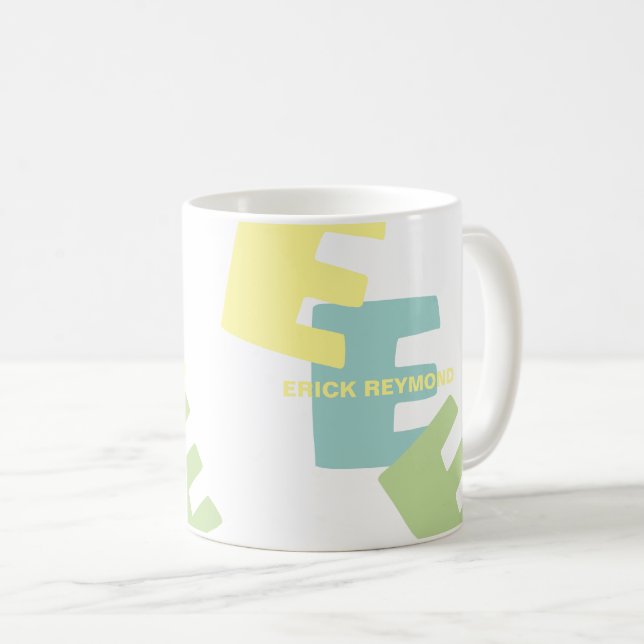 Caneca De Café Café Mug com Nome e Iniciais Superdimensionados (Frente Esquerda)