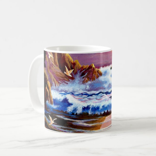 Caneca De Café Café Mug de Beach Sunrise (Frente Esquerda)