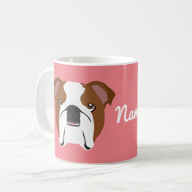 Caneca De Café Café Mug Inglês Buldogue (Frente Esquerda)