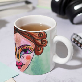 Caneca De Café Café Mug (Mulher Whimsical - 01)