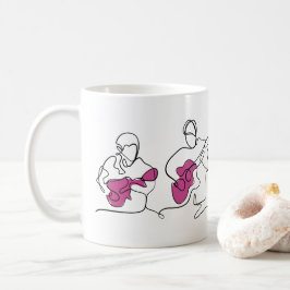 Caneca De Café Café Mug para Atores de Violão Acústico - Arte de 