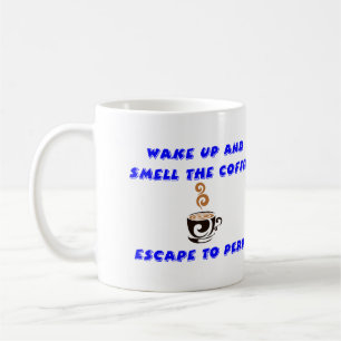 Caneca De Café Café Mug Peru. Acordar e cheiro de café