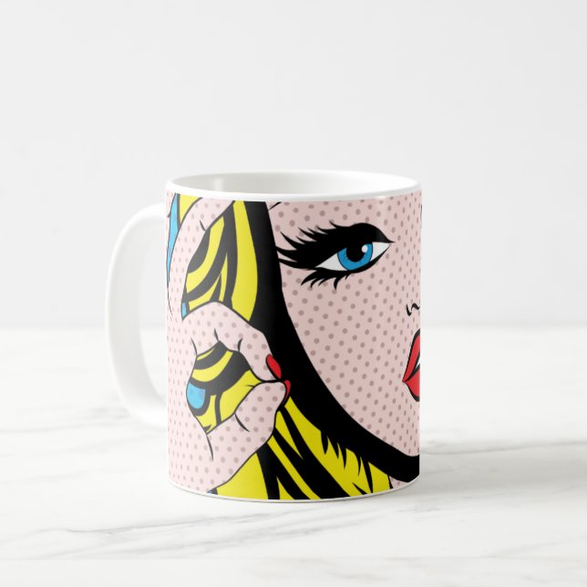 Caneca De Café Café Mug - Pop Art O-K (Frente Esquerda)