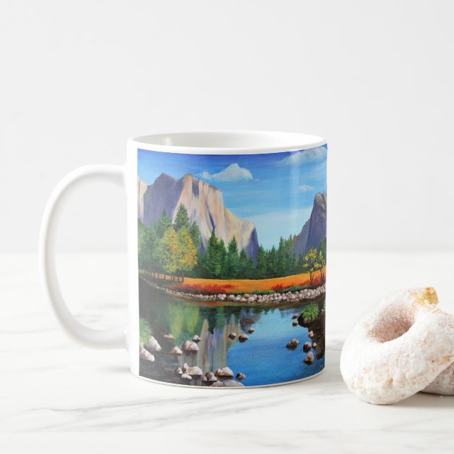 Caneca De Café Café Mug - Vale do Yosemite (Com Donut)