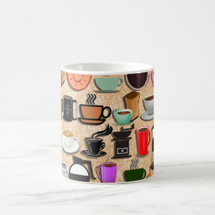 Caneca De Café Café Mugs em Creme