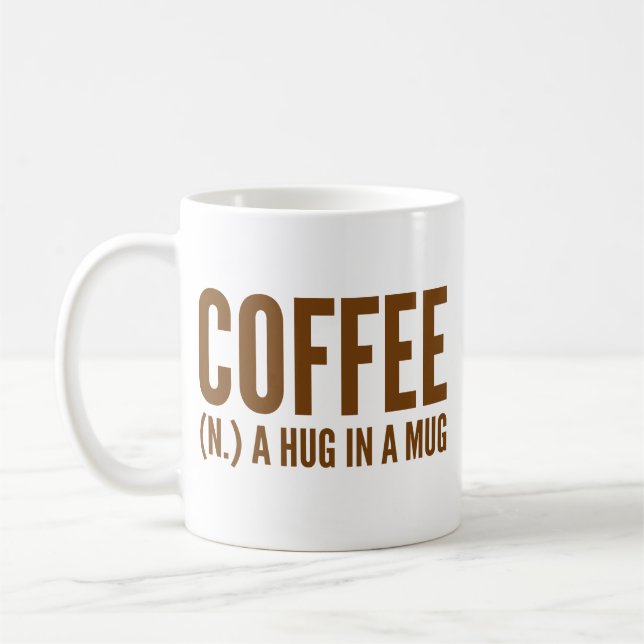 Caneca De Café Café (N.) Um Abraço Numa Caneca (Esquerda)