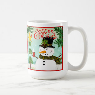 Caneca De Café Café Natal Bonito Snowman Mug