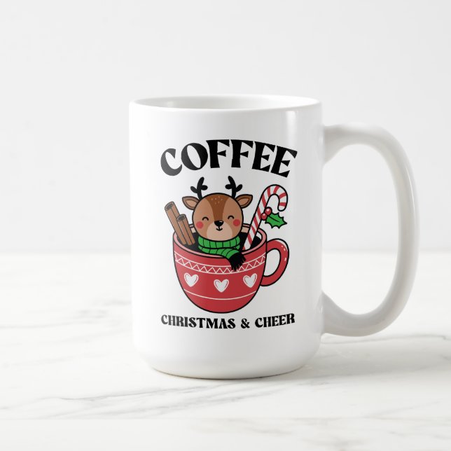 Caneca De Café Café Natal Com Decoração Festiva (Direita)