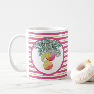 Caneca De Café Café Natal Mugs Bonitos Rosa e Verde